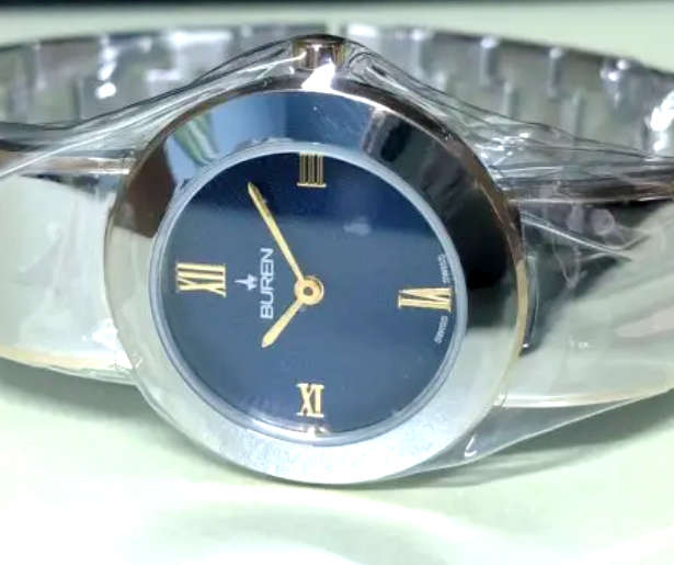 BUREN Two-Tone Stainless Steel Ladies Watch - Blue Face / Gold Markers